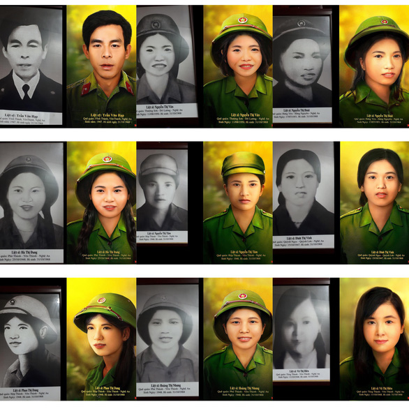 Nhóm bạn trẻ phục dựng ảnh chân dung 13 liệt sĩ Truông Bồn - Ảnh 1.