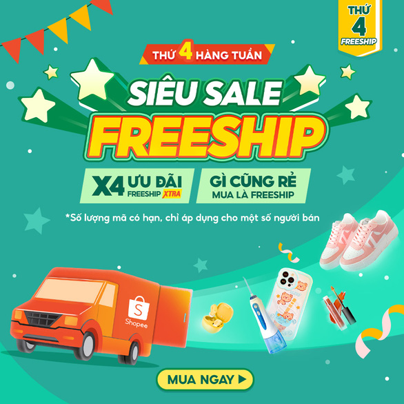 Chương trình Thứ 4 - Siêu Sale Freeship của Shopee - Ảnh 1.