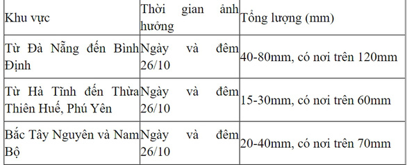 Từ Đà Nẵng đến Bình Định sẽ mưa vừa, mưa to - Ảnh 1.