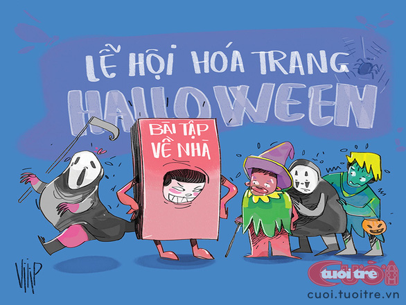 Hóa trang Halloween: Ăn đáng sợ, học cũng đáng sợ - Ảnh 1.