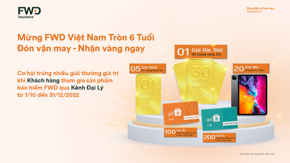 FWD Việt Nam triển khai chương trình khuyến mại ‘Đón vận may - Nhận vàng ngay’ - Ảnh 1.