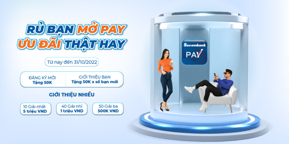 Nhiều ưu đãi cho khách hàng sử dụng Sacombank Pay - Ảnh 1.