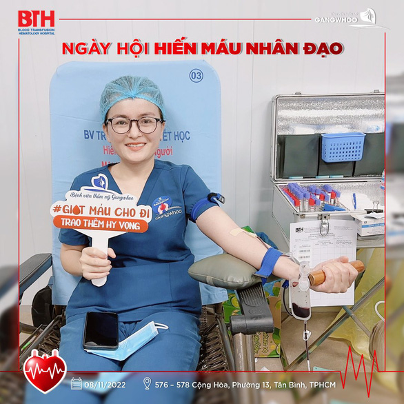Ngày hội hiến máu nhân đạo tại Bệnh viện thẩm mỹ Gangwhoo 2022 - Ảnh 2.