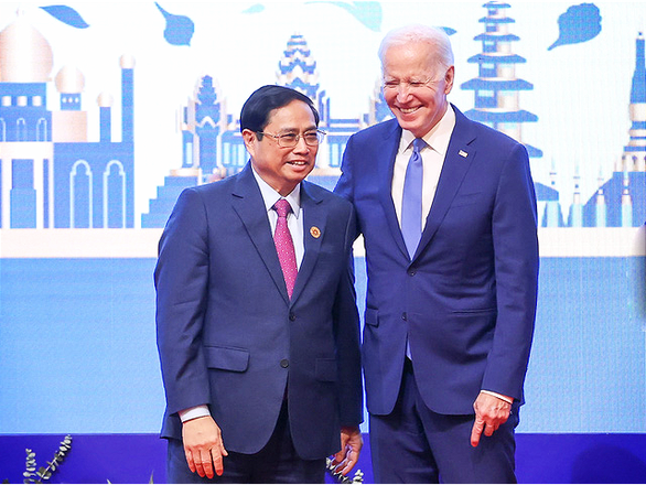 Thủ tướng Phạm Minh Chính gặp Tổng thống Mỹ, trao đổi ưu tiên quan hệ đối tác toàn diện - Ảnh 1.