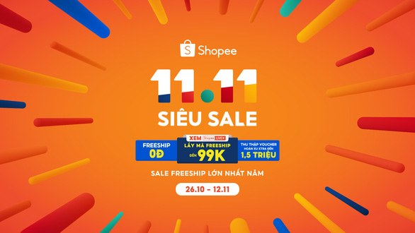 Shopee khởi động ‘11.11 Siêu Sale’, gia tăng chuỗi ưu đãi thiết thực - Ảnh 1.
