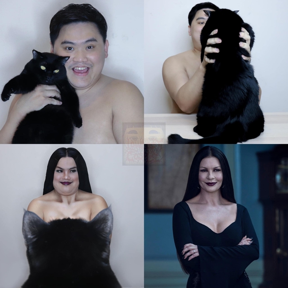 Thánh cosplay giá rẻ khiến mọi người cười... rụng rốn với màn hóa trang Wednesday - Ảnh 2. Thánh cosplay giá rẻ khiến mọi người cười... rụng rốn với màn hóa trang Wednesday - Ảnh 2.