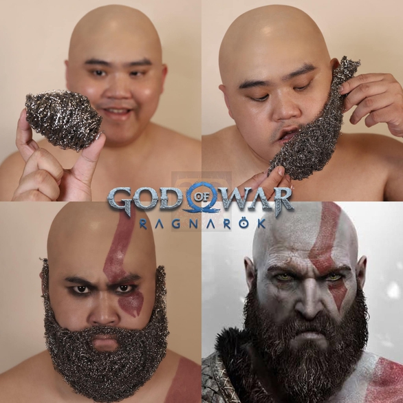 Thánh cosplay giá rẻ khiến mọi người cười... rụng rốn với màn hóa trang Wednesday - Ảnh 3. Thánh cosplay giá rẻ khiến mọi người cười... rụng rốn với màn hóa trang Wednesday - Ảnh 3.