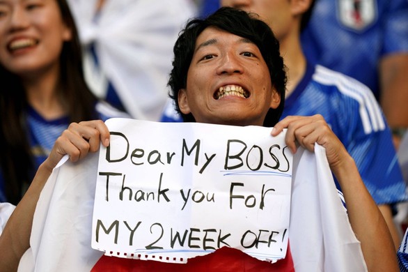 Người đàn ông cảm ơn sếp đã cho nghỉ 2 tuần để đi xem World Cup - Ảnh 1. Người đàn ông cảm ơn sếp đã cho nghỉ 2 tuần để đi xem World Cup - Ảnh 1.