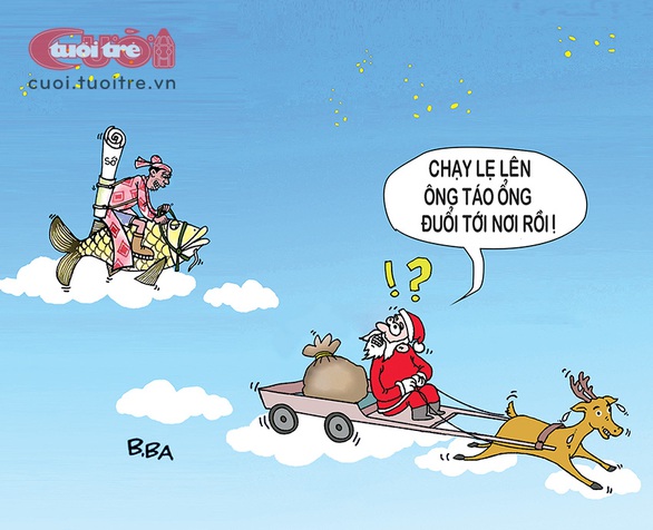 Ông già Noel chạy té khói vì dương lịch dí âm lịch - Ảnh 1. Ông già Noel chạy té khói vì dương lịch dí âm lịch - Ảnh 1.