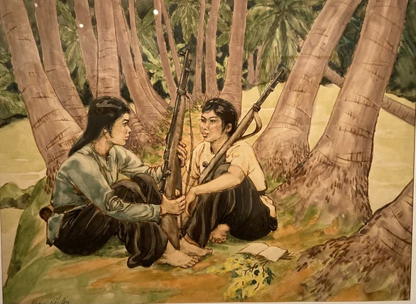 Rung cảm của người đương thời khi xem tranh về tình quân dân - Ảnh 3.