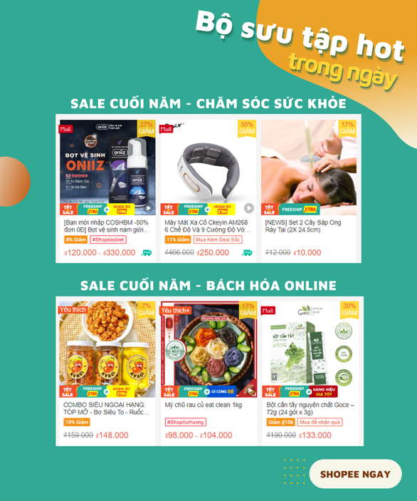 Nhiều ưu đãi mua sắm Tết trên Shopee với Thứ 4 - Siêu Sale Freeship - Ảnh 3.