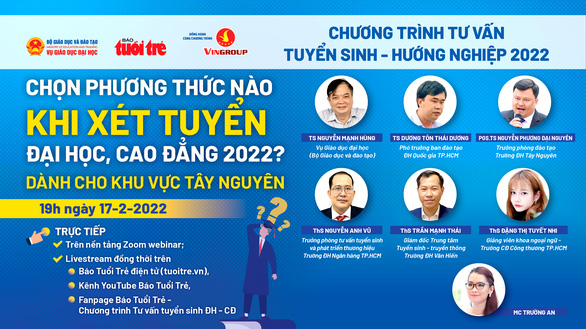 Tối mai 17-2, đại diện Bộ Giáo dục và đào tạo tư vấn chọn phương thức xét tuyển đại học - Ảnh 1.