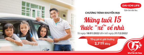 Dai-ichi Life Việt Nam tặng thưởng hơn 3,3 tỉ đồng mừng 15 năm thành lập - Ảnh 1.