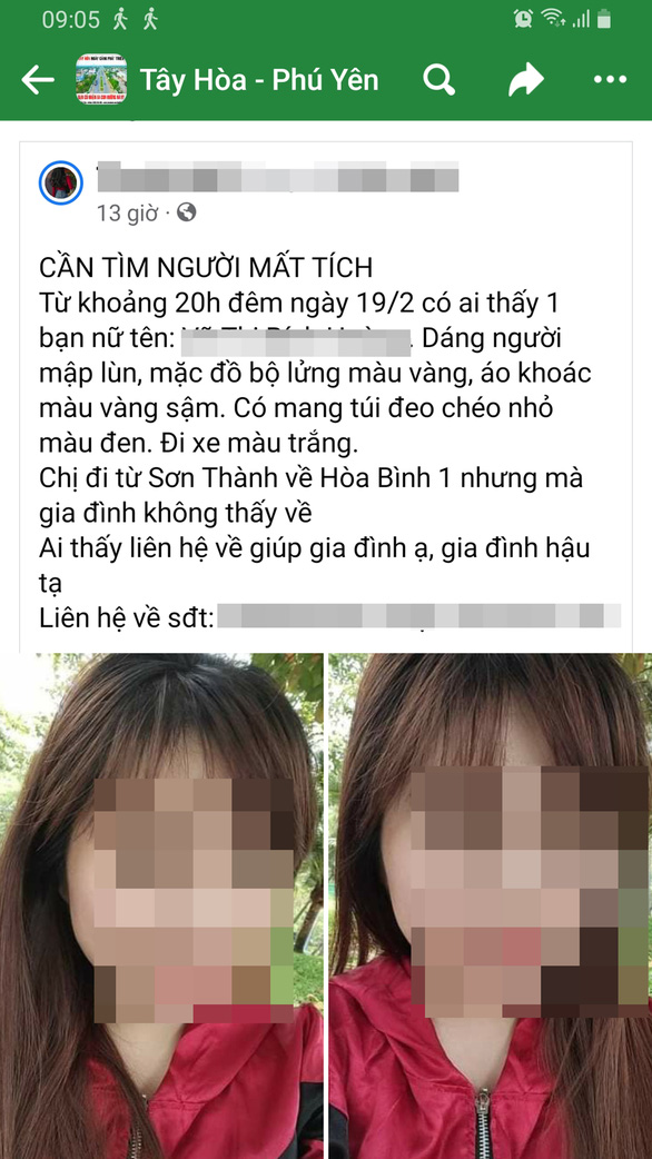 Cô gái chết phát hiện dưới mương nước là người mất tích gia đình đăng tin trên mạng - Ảnh 2.