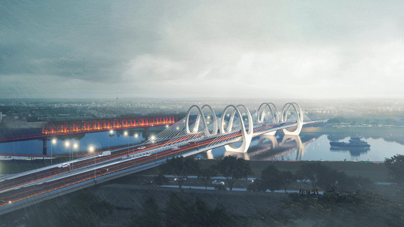 Tách riêng đường bộ, đường sắt theo phương án kiến trúc của dự án cầu Đuống mới - Ảnh 3.