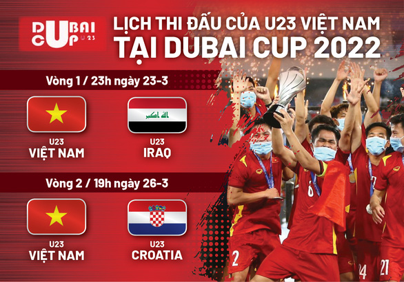 Lịch thi đấu của tuyển U23 Việt Nam tại Dubai Cup 2022 - Ảnh 1.