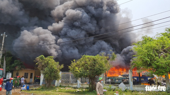 Cháy lớn tại nhà máy sản xuất đồ gỗ giả mây ở TP Quy Nhơn - Ảnh 5.
