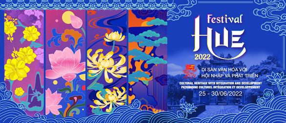 Poster chính thức của Festival Huế 2022 là 4 mùa hoa - Ảnh 1.