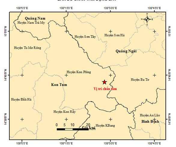 Kon Tum had a 4.5-magnitude earthquake again, causing strong shaking - Photo 2.