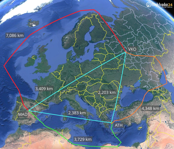 Bị EU cấm bay, Nga phải thực hiện chuyến bay dài 15.000km - Ảnh 1.