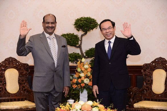 Secretary Nguyen Van Nen receives the President of the Indian House of Representatives - Photo 1.