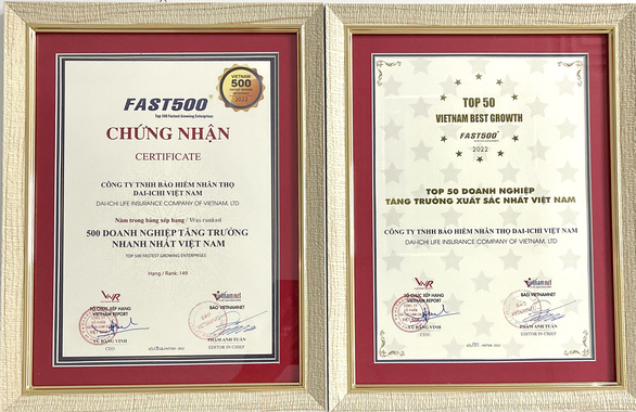 Dai-ichi Life Việt Nam lọt vào Top 50 Doanh nghiệp tăng trưởng tốt nhất Việt Nam - Ảnh 2.