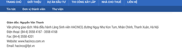 Ông Nguyễn Văn Thanh tiếp tục làm giám đốc Hacinco - Ảnh 1.