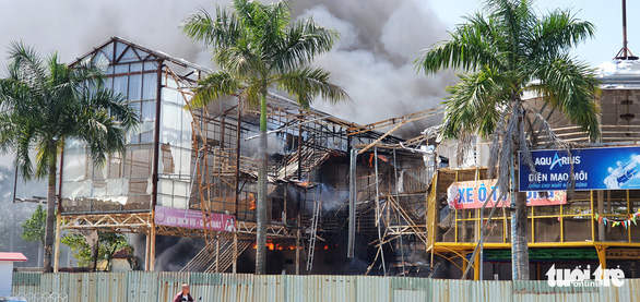 Cháy tại công trường xây công viên gần Cung thiếu nhi Hải Phòng - Ảnh 3.