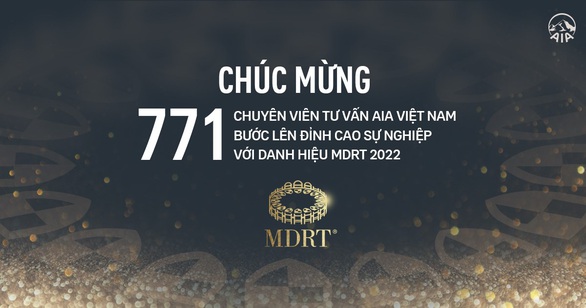 AIA Việt Nam vinh danh 771 gương mặt MDRT 2022 tiêu biểu - Ảnh 1. AIA Việt Nam vinh danh 771 gương mặt MDRT 2022 tiêu biểu - Ảnh 1.