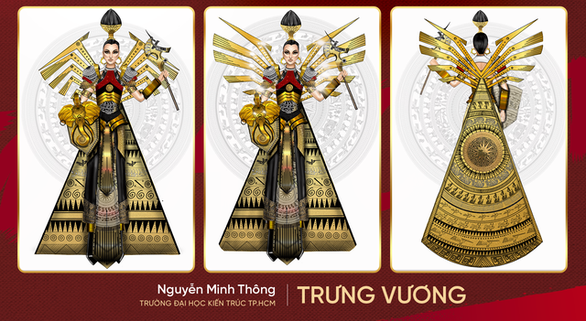Bánh tráng, chiếu Cà Mau, ve chai... vô thiết kế trang phục dân tộc Hoa hậu hoàn vũ Việt Nam 2022 - Ảnh 9.
