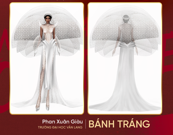 Bánh tráng, chiếu Cà Mau, ve chai... vô thiết kế trang phục dân tộc Hoa hậu hoàn vũ Việt Nam 2022 - Ảnh 8.