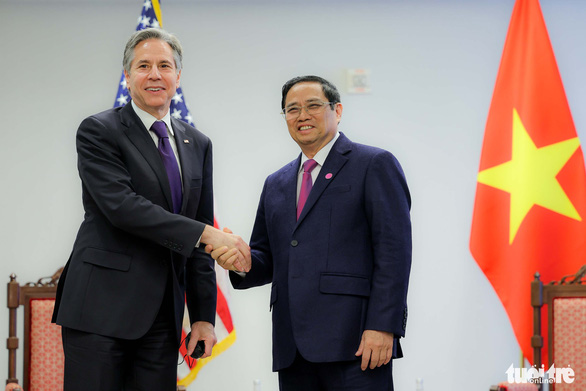 Prime Minister Pham Minh Chinh receives US Secretary of State: Thank the US for nearly 40 million doses of vaccine - Photo 1.