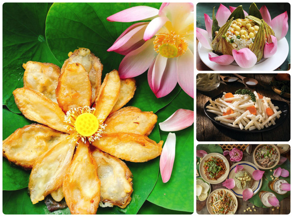 200 món ăn từ sen được xác lập kỷ lục Việt Nam và thế giới - Ảnh 1.