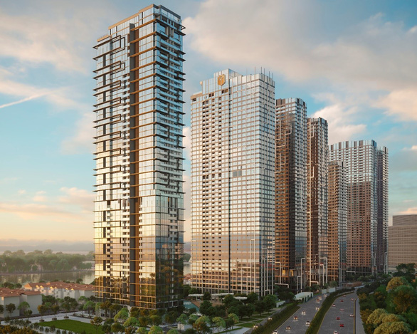 Tòa tháp đầu tiên của dự án bất động sản hàng hiệu 10 ha đang thành hình - Ảnh 2.