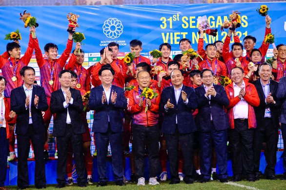 Đánh bại Thái Lan, U23 Việt Nam bảo vệ thành công chiếc HCV SEA Games - Ảnh 4. Đánh bại Thái Lan, U23 Việt Nam bảo vệ thành công chiếc HCV SEA Games - Ảnh 4.