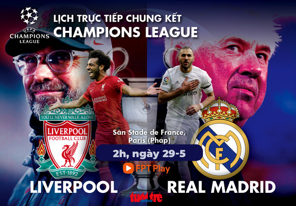 Lịch trực tiếp chung kết Champions League: Liverpool gặp Real Madrid - Ảnh 1.