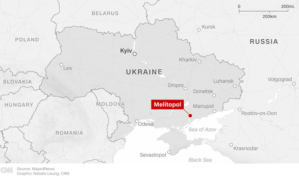 Xe cài bom kiểu khủng bố ở Melitopol do Nga kiểm soát tại Ukraine - Ảnh 1.