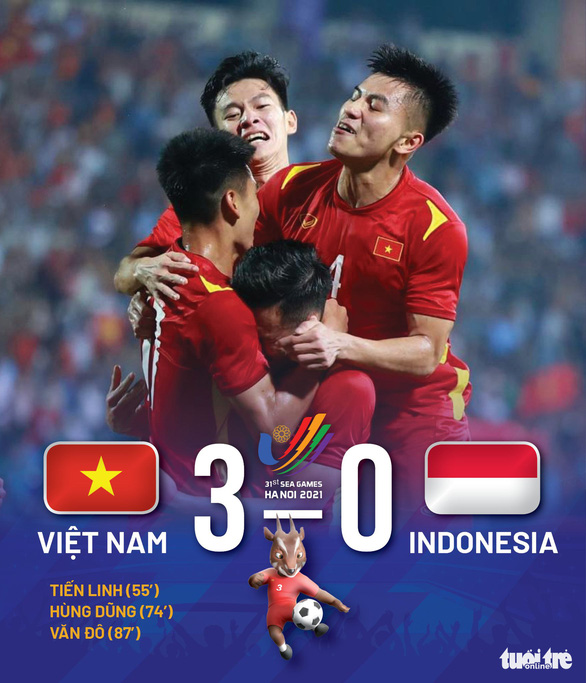 U23 Việt Nam thắng Indonesia 3-0 ở trận ra quân SEA Games 31 - Ảnh 2.
