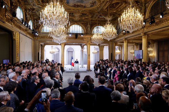 Tổng thống Pháp Emmanuel Macron tuyên thệ nhậm chức nhiệm kỳ 2 - Ảnh 1.