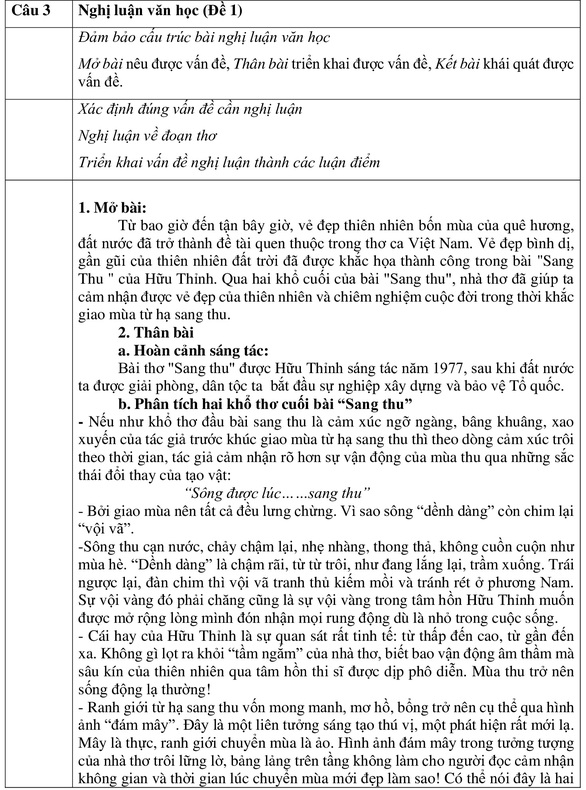 Gợi ý bài làm môn văn lớp 10 TP.HCM - Ảnh 5. Gợi ý bài làm môn văn lớp 10 TP.HCM - Ảnh 5.