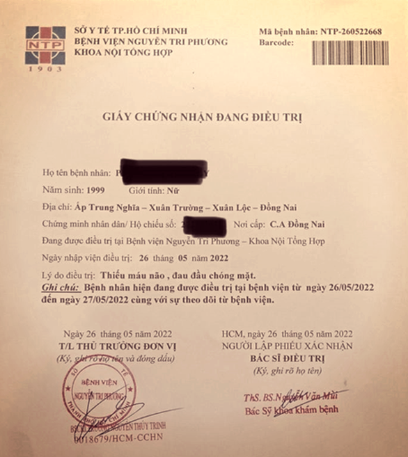 Cảnh báo giấy tờ khám sức khỏe của Bệnh viện Nguyễn Tri Phương bị làm giả - Ảnh 1.