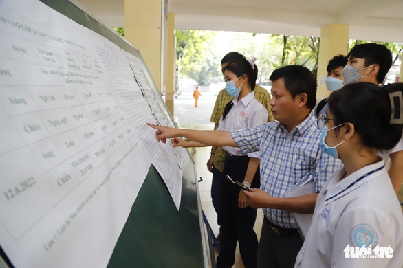 Chấm thi tuyển lớp 10 tại TP.HCM: Môn toán và tiếng Anh khá nhiều điểm 10 - Ảnh 1. Chấm thi tuyển lớp 10 tại TP.HCM: Môn toán và tiếng Anh khá nhiều điểm 10 - Ảnh 1.