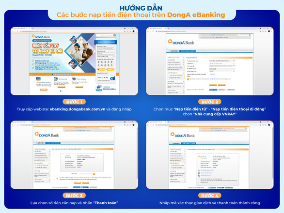 Cơ hội nhận 3 triệu đồng khi nạp tiền điện thoại trên DongA eBanking - Ảnh 3.