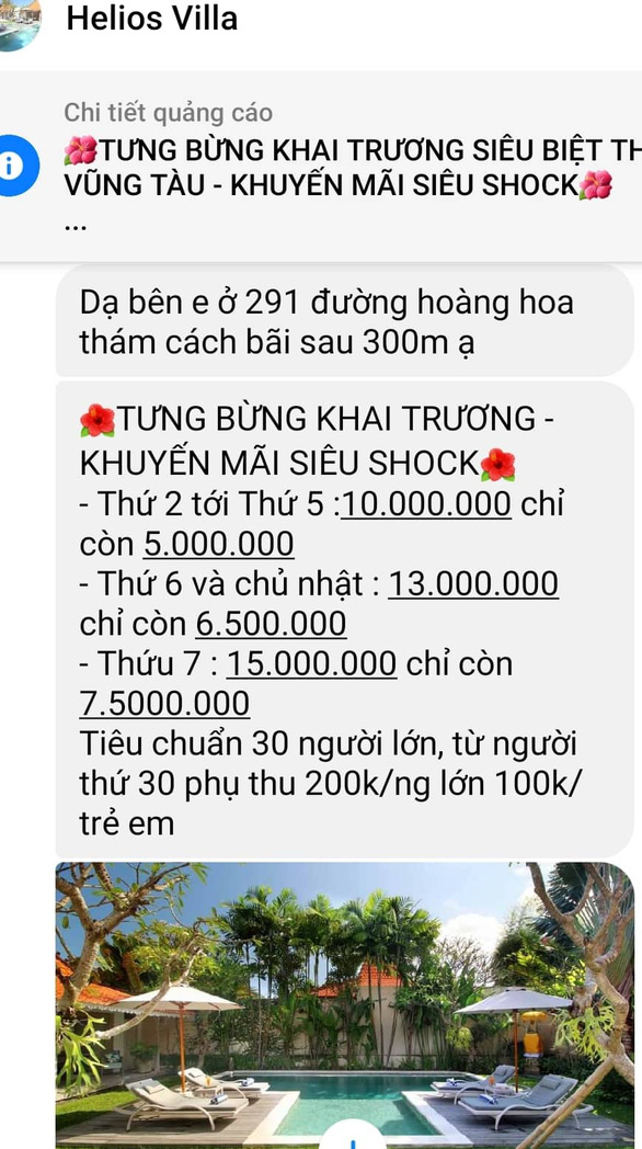 200 người đặt cọc qua mạng thuê Villa Helios ở Vũng Tàu, đến nơi là dãy quán lẩu, cà phê - Ảnh 1.