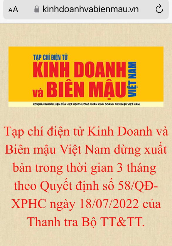 Đình bản 3 tháng tạp chí Kinh Doanh Và Biên Mậu - Ảnh 1.