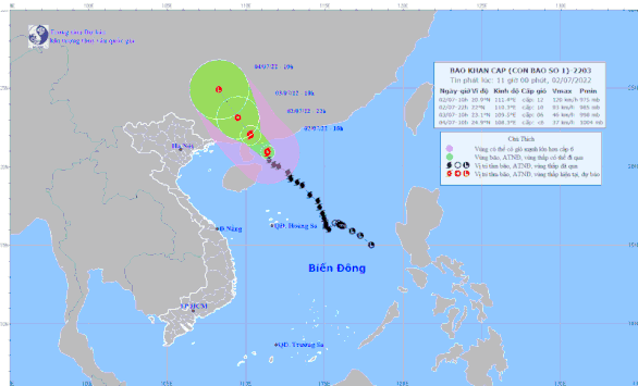 Bão số 1 mạnh cấp 12 nhưng ít có khả năng gây gió mạnh trên đất liền, Đông Bắc Bộ mưa lớn - Ảnh 1.