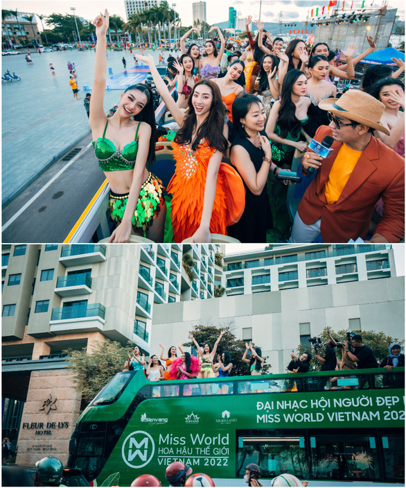 Tranh cãi vì thí sinh Miss World Vietnam mặc thiếu vải diễu hành trên phố - Ảnh 2.
