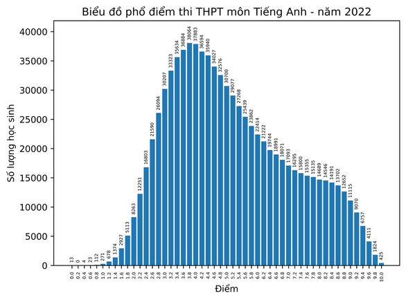 TP.HCM có điểm thi tốt nghiệp THPT trung bình môn tiếng Anh cao nhất nước - Ảnh 2.