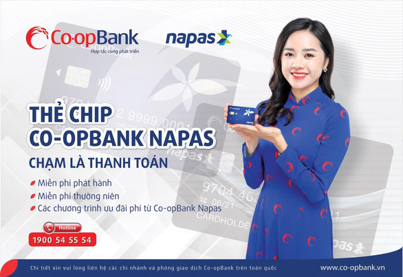 Co-opBank miễn phí chuyển đổi và phát hành thẻ chip Co-opBankNapas - Ảnh 1.