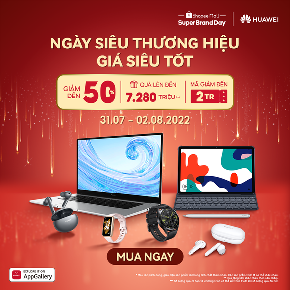 Huawei tung nhiều ưu đãi trong Ngày Siêu Thương Hiệu trên Shopee - Ảnh 1.